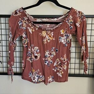 Floral Off-Shoulder Women Top